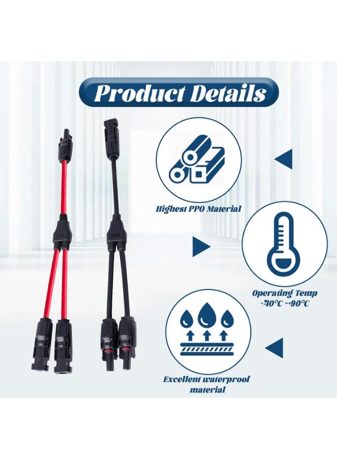 2PCS Y Branch Parallel Connector Solar Branch Adapter, Y Photovoltaic Connector Solar Panel Connectors - Image 3